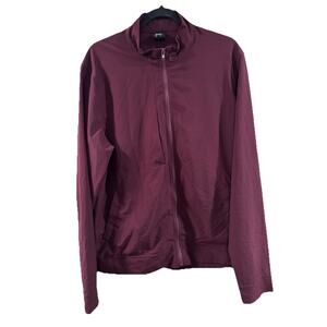 Grand Running Club GRC Men's L Burgundy Lightweight Windbreaker Jacket Spring